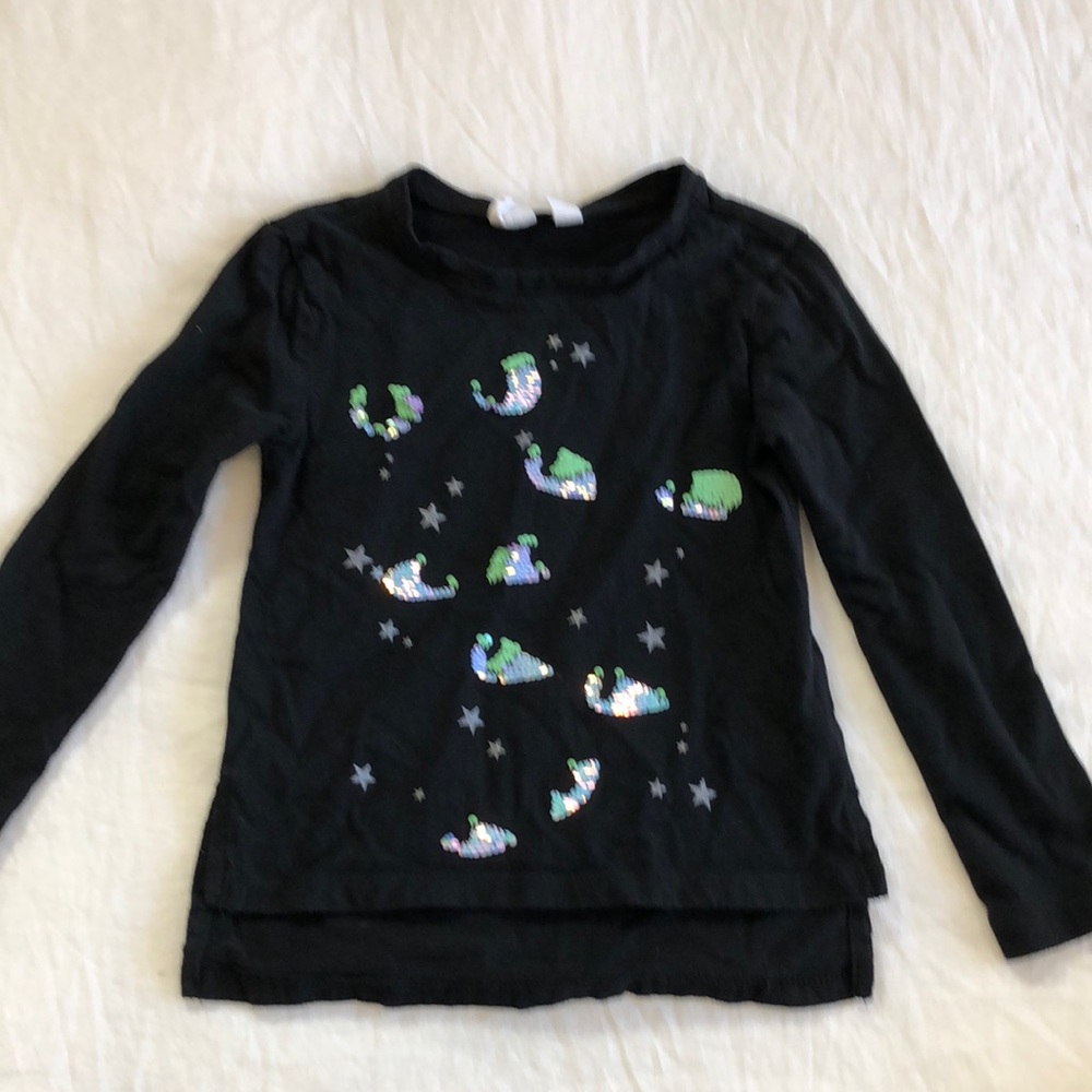 Girls xs gap kids flip sequin Halloween shirt